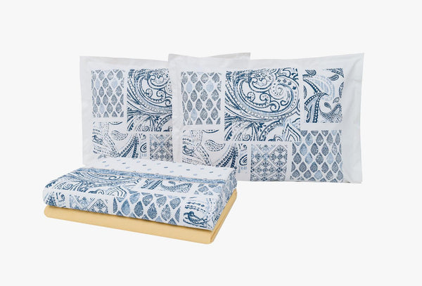 Merida Blauw Pique Tk Eenpersoons