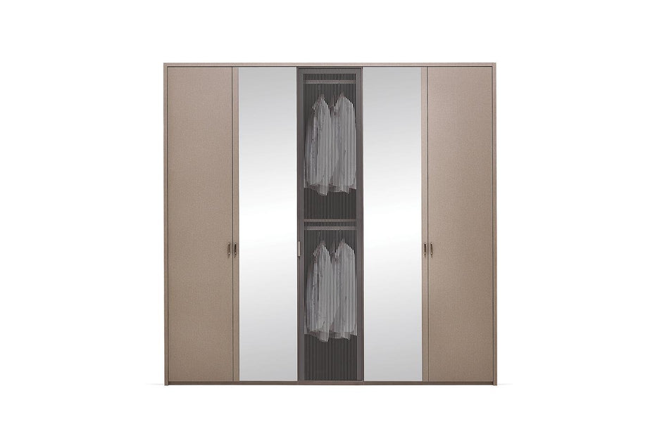 Berta Kledingkast 5-deurs 227X221 Cm