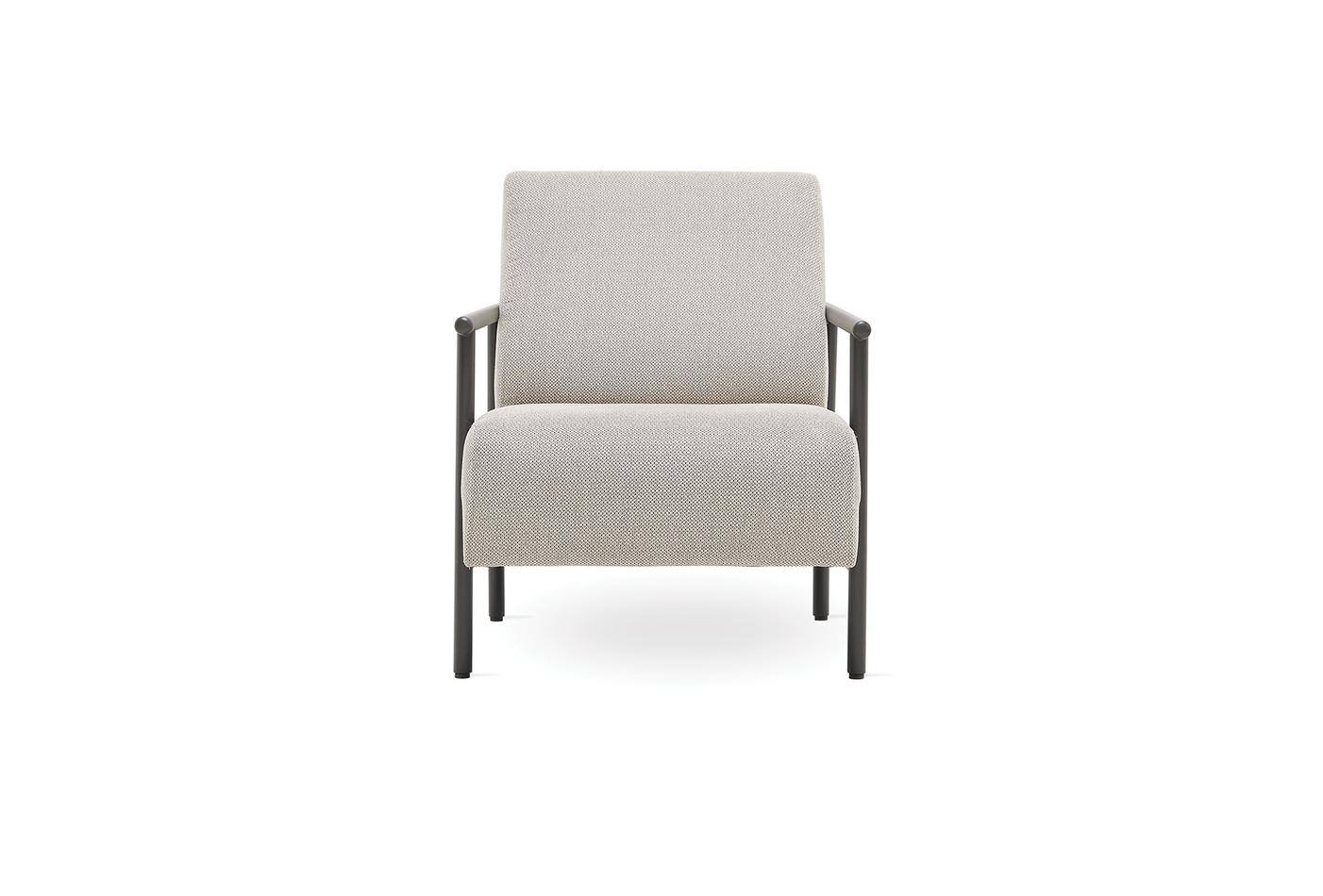 Berta 3-Zitsbank met slaapfunctie + Fauteuil Linnen geweven Beige - foto 4
