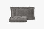 Vals Grijs Fluweel Bed Sprei Seti Tweepersoons - foto 2
