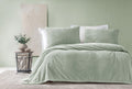 Dazel Saliegroen Deken Bed Sprei Seti Eenpersoons