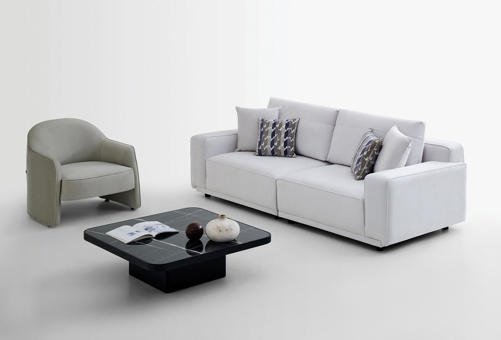 Mesta 3-Zitsbank + Fauteuil Creme - foto 2