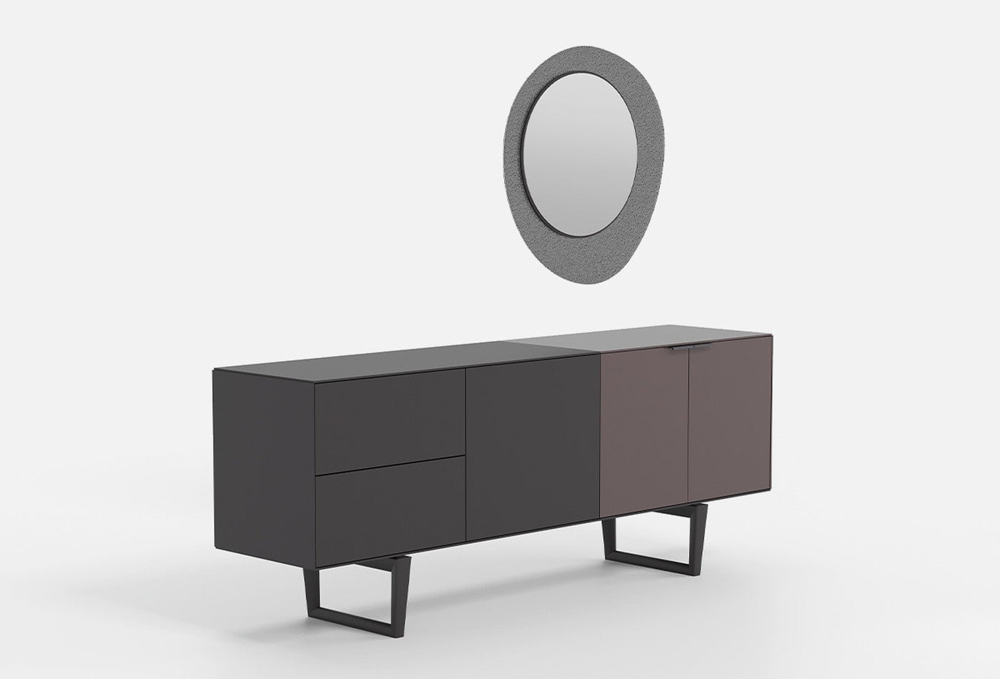 Modena High Gloss Bruin Dressoir 203x79 cm - foto 2