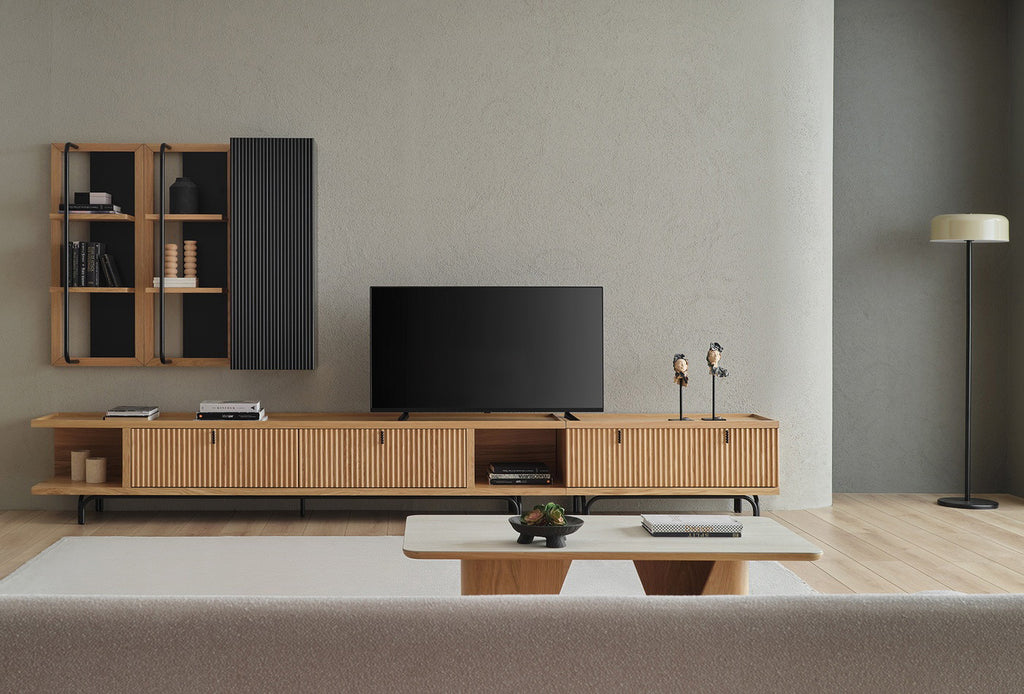 Austin Maxi Tv-meubel Licht OAK kleur 350x45 cm - foto 4