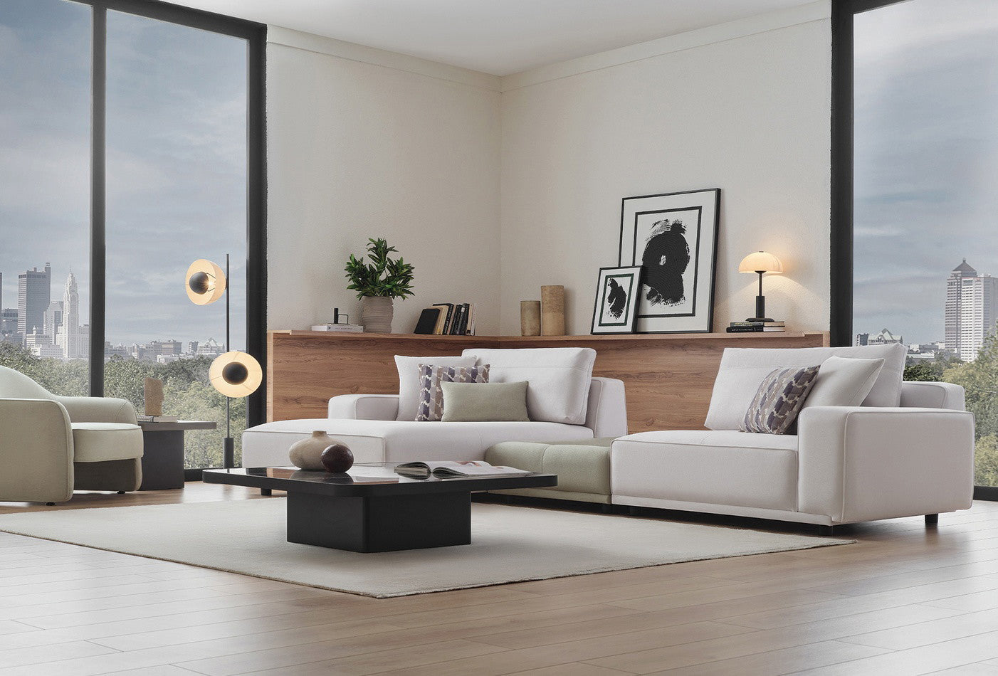 Mesta Modulair Hoekbank Combinatie Links Creme - foto 4