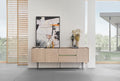 Terra Dressoir Eettafel Uitschuifbaar met armleuning Eetkamerstoel 4 Stuks
