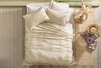 Folium Camel Bed Sprei Seti Tweepersoons