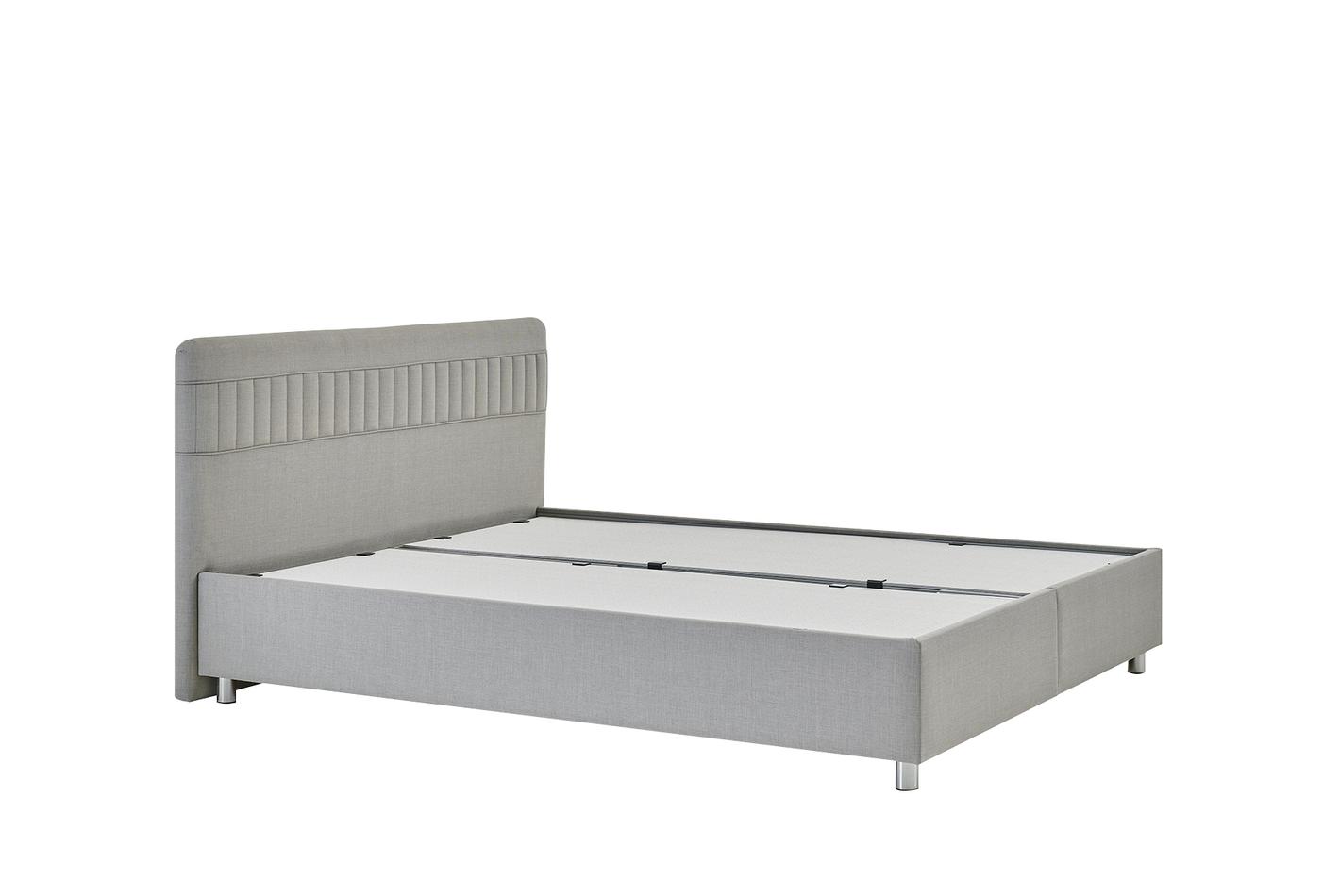 Nano Somni Set Boxspring met hoofdbord Set 100x200 cm Grijs Linnen - foto 4