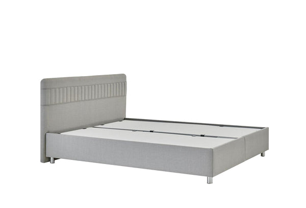 Nano Somni Set Boxspring met hoofdbord Set 100X200 Cm Grijs Linnen