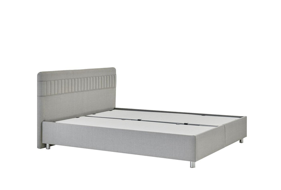 Nano Somni Set Boxspring met hoofdbord Set 100X200 Cm Grijs Linnen
