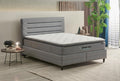 Supreme Pedic Bed Boxspring met hoofdbord 100x200 cm Blauw