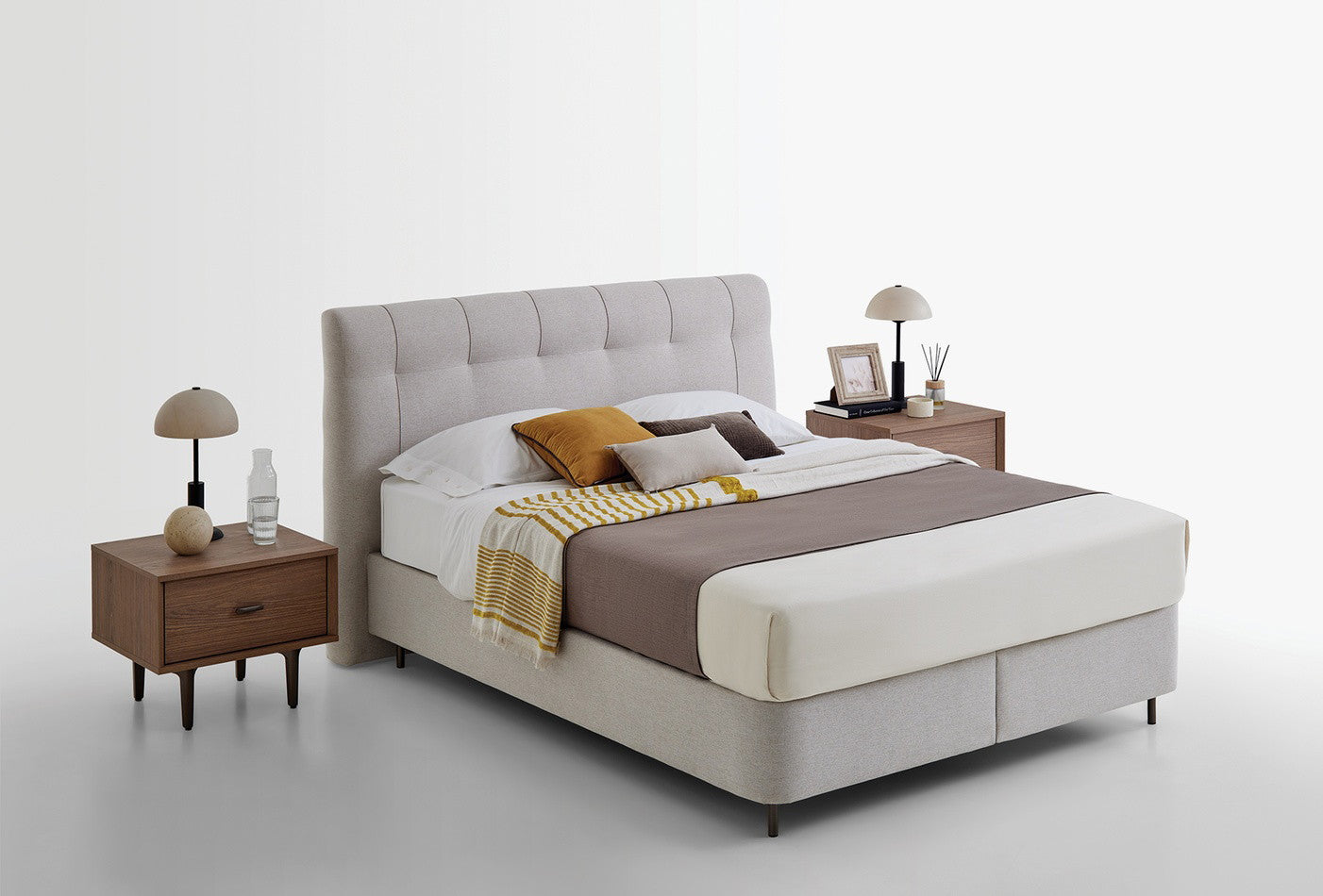 Paloma Boxspring met hoofdbord 160x200 cm Creme - foto 2