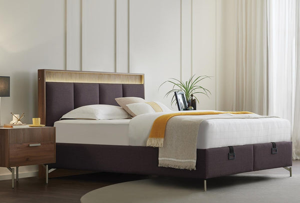Pavia Boxspring met hoofdbord 160X200 Cm Bruin