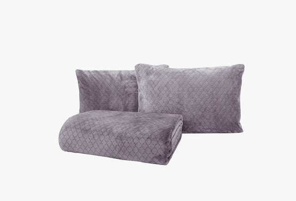 Belly Asgrijs Bed Sprei Seti Tweepersoons