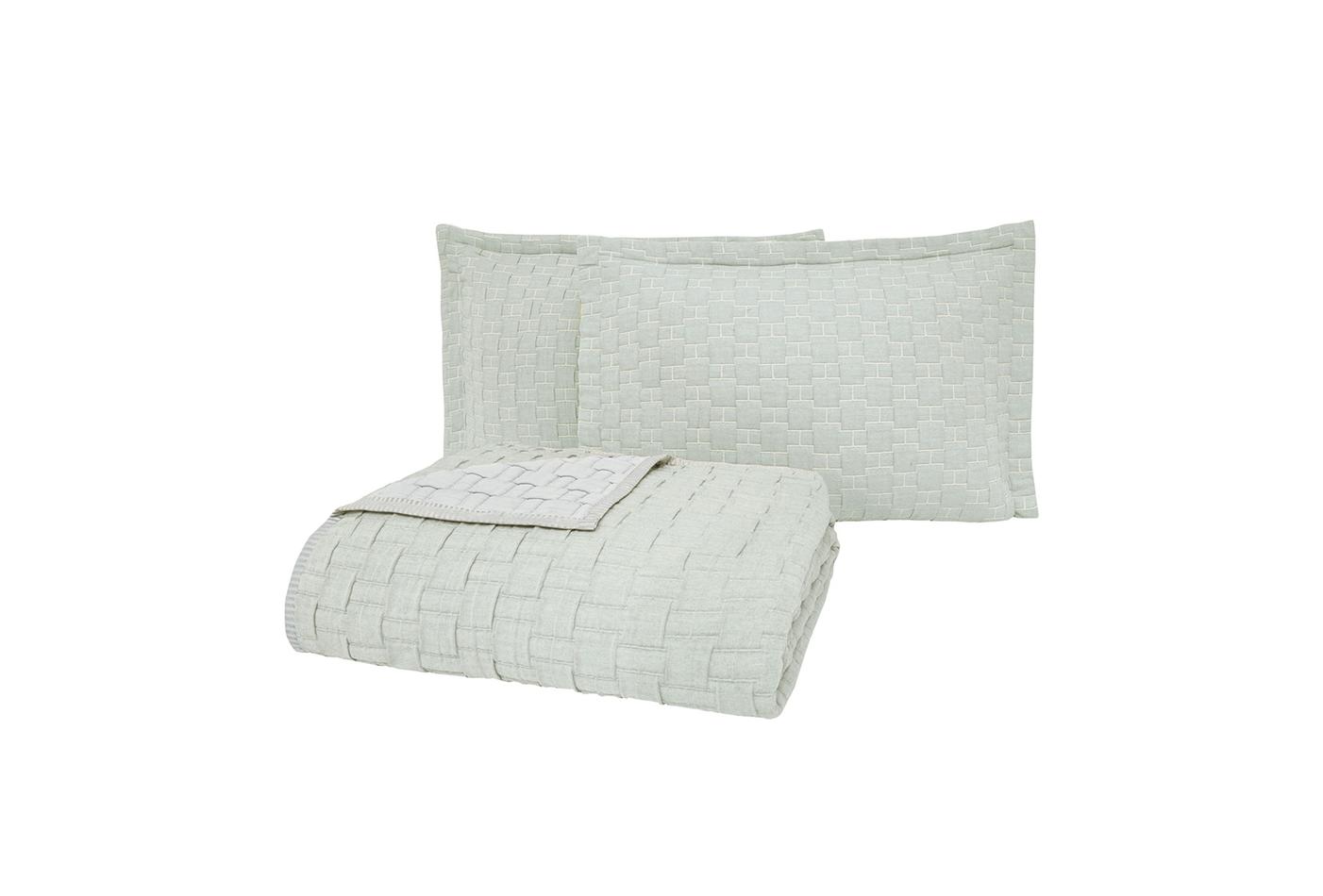 Velma Saliegroen Grijs Bed Sprei Eenpersoons - foto 5