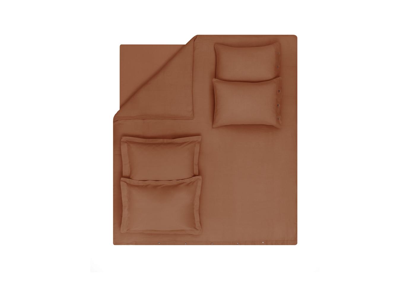 Base Terracotta Dekbedovertrekset Tweepersoons - foto 4