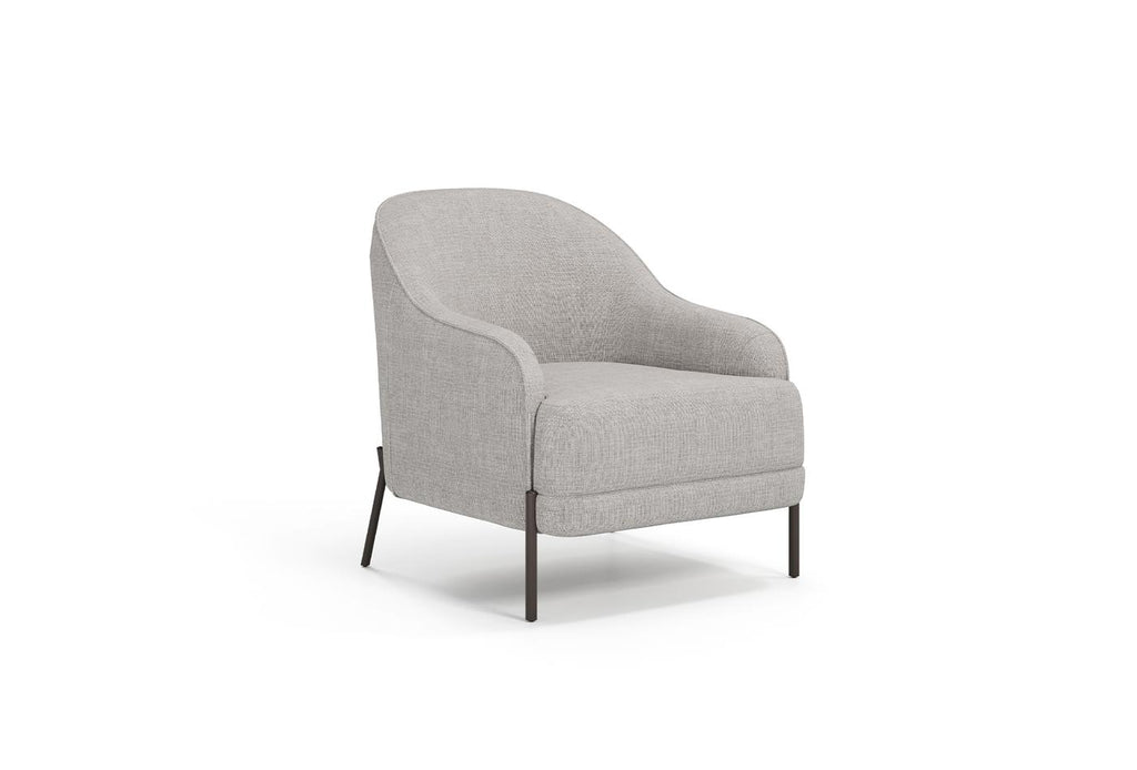 Varena Fauteuil Geweven stof Lichtgrijs - foto 5