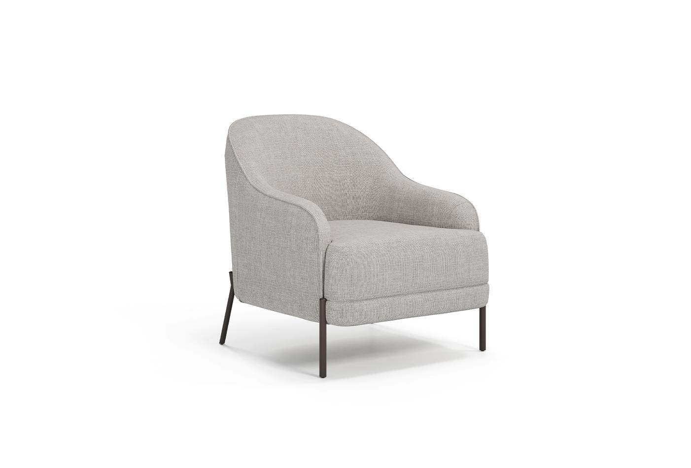 Varena Fauteuil Geweven stof Lichtgrijs - foto 5