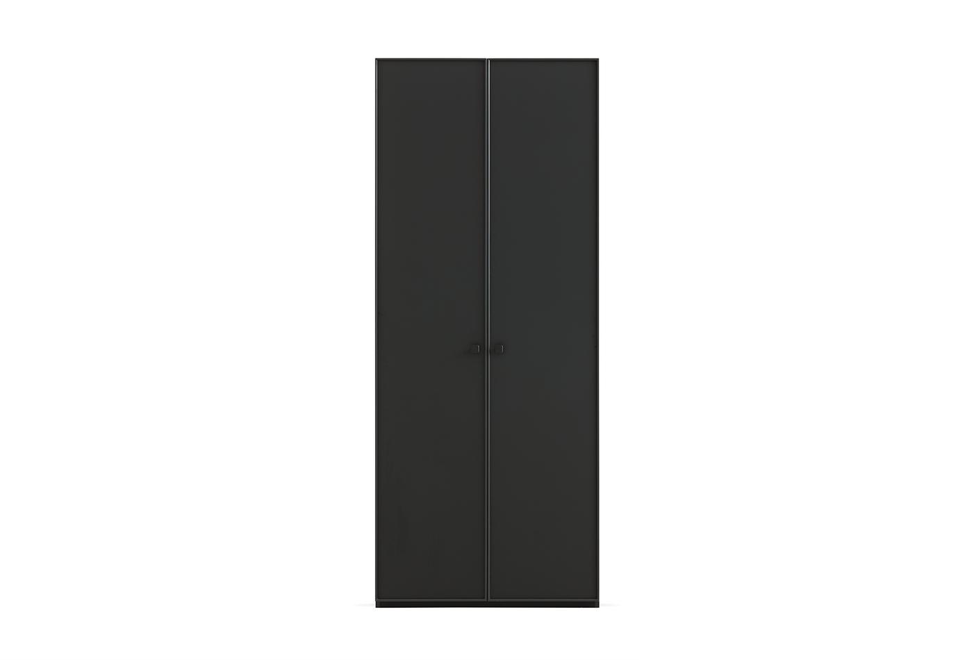 Parma Kledingkast 2-deurs Donker Notenhout Zwart 90x221 cm - foto 4