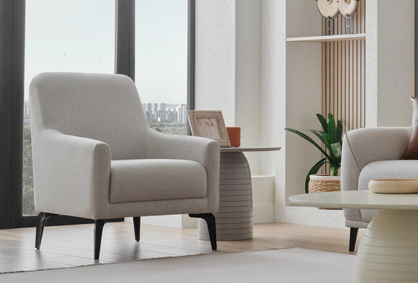 Cante Fauteuil Linnen geweven 14207 Creme