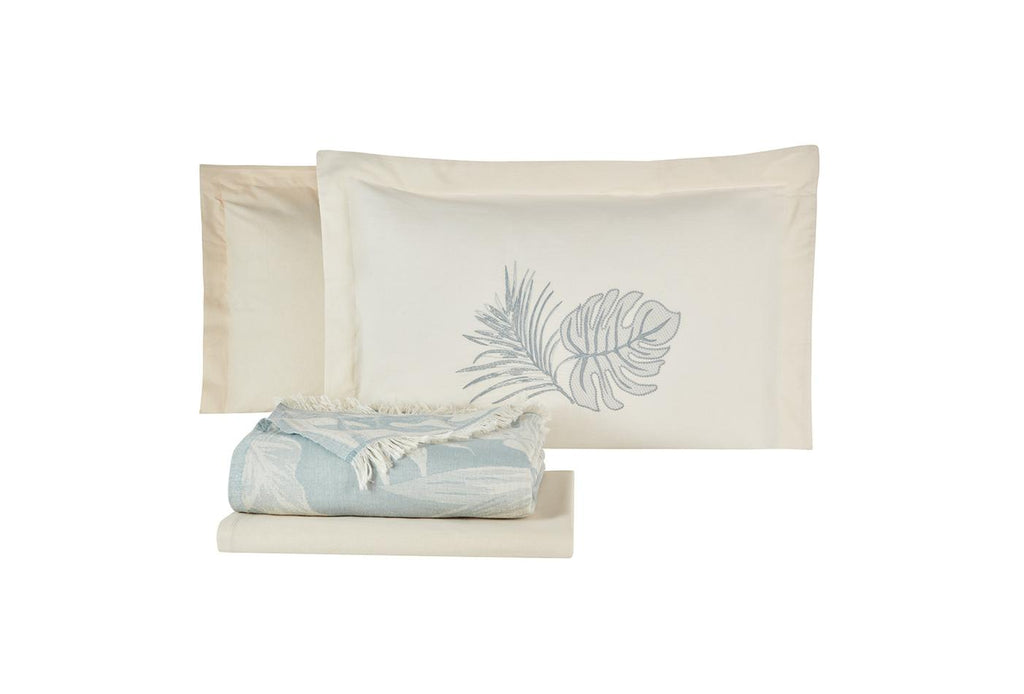 Belinda Blauw Pique Bed Sprei Tk Tweepersoons - foto 4