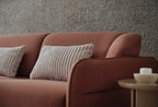 Hera 3-Zitsbank met Slaapfunctie + Fauteuil Orme Stof Donker Zalm - foto 6