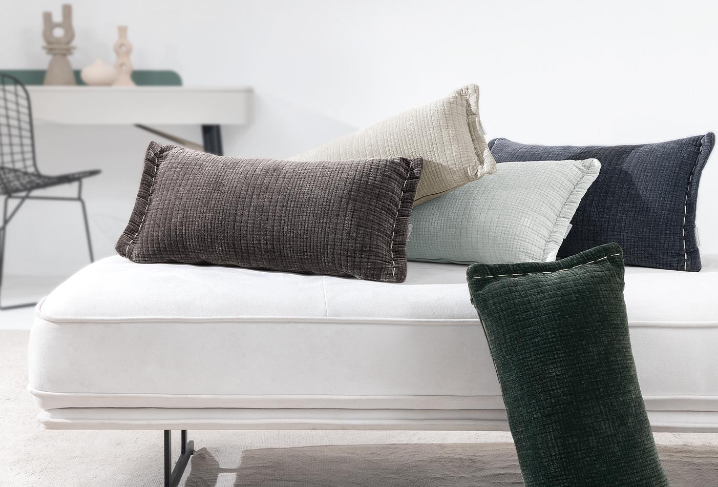 King Haki Haki gestreept Dekoratif Sierkussen 30x50 cm - foto 2
