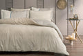 Charme Uberto Beige Fluweel Saten Dekbedovertrekset Tweepersoons
