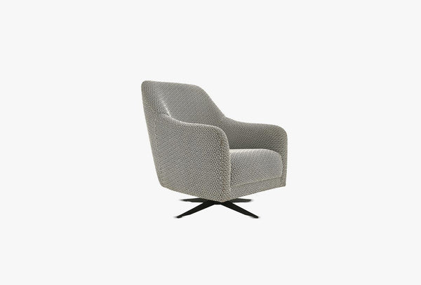 Maison Fauteuil Draaibaar op poten Linnen geweven 20501 Zwart