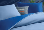 Noah Licht Marineblauw Lichtblauw Dekbedovertrek Seti Eenpersoons Xl - foto 5