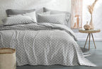 Clara Grijs Bed Sprei Seti Eenpersoons