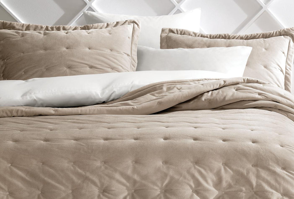 Vals Beige Fluweel Bed Sprei Seti Tweepersoons - foto 6