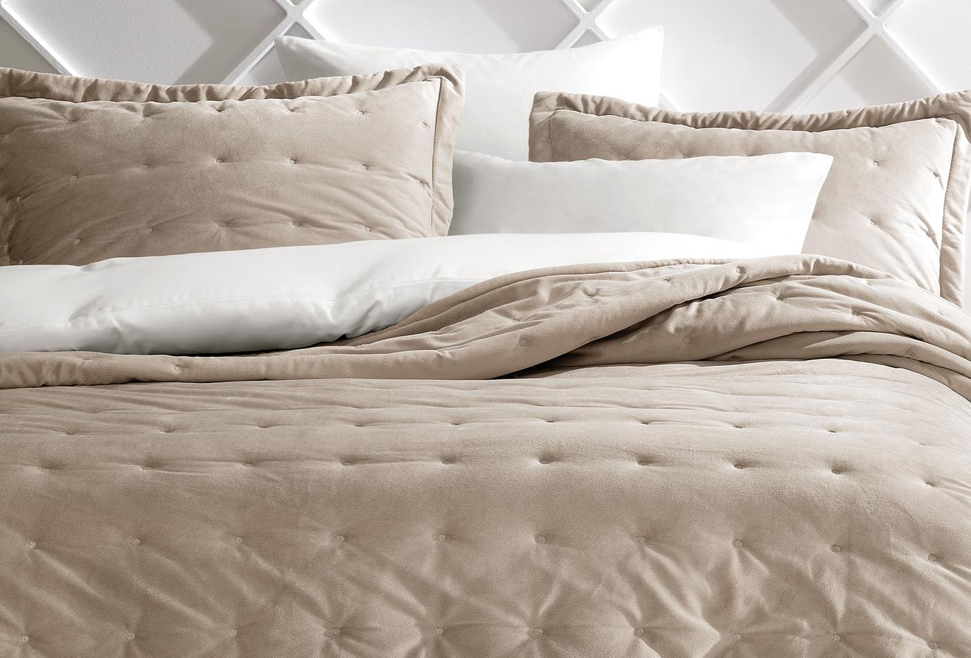 Vals Beige Fluweel Bed Sprei Seti Tweepersoons - foto 6