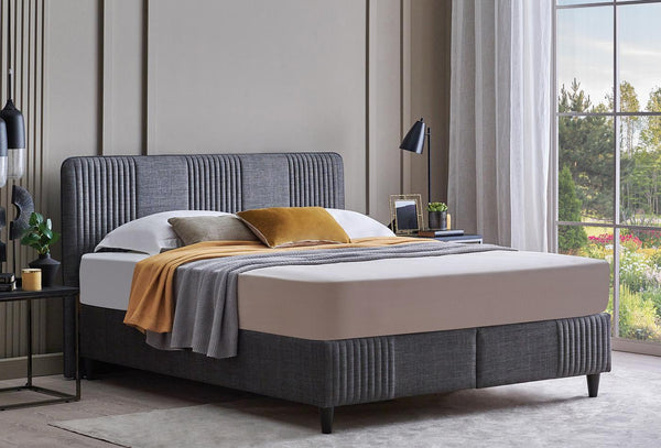 Wool Sense Boxspring met hoofdbord Donker Grijs
