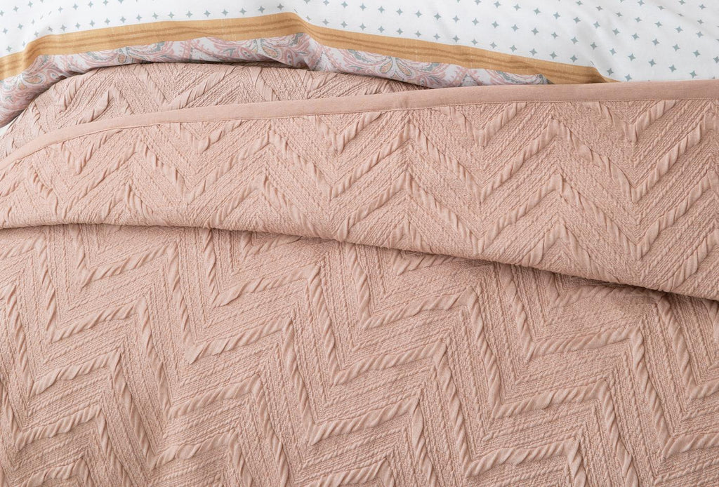 Curly Oudroze Bed Sprei Eenpersoons - foto 3