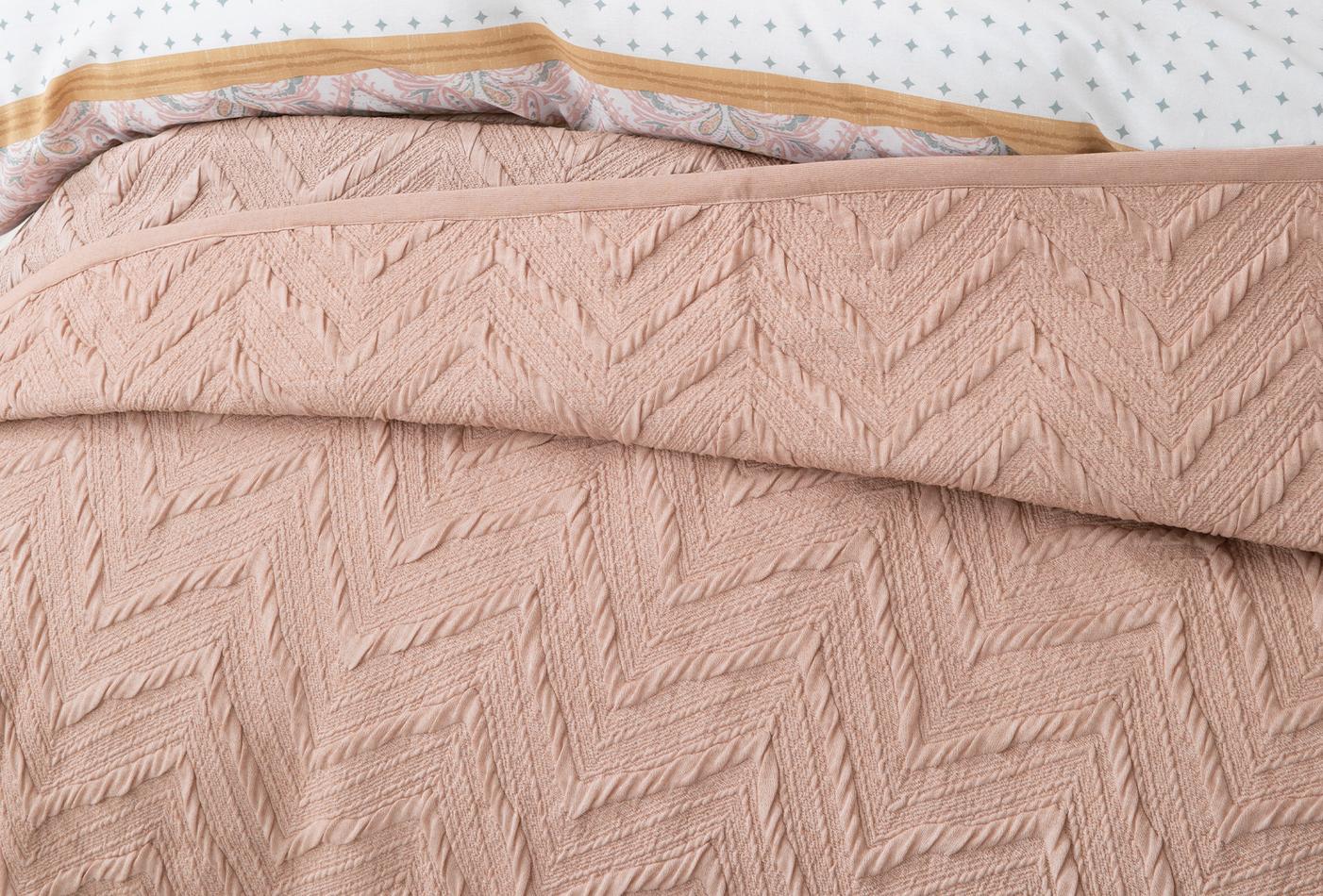 Curly Oudroze Bed Sprei Eenpersoons - foto 3