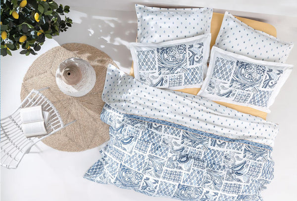 Merida Blauw Pique Tk Eenpersoons