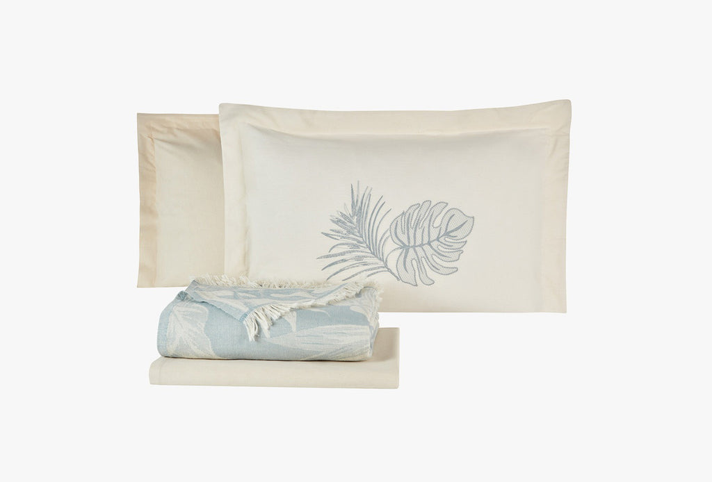 Belinda Blauw Pique Bed Sprei Tk Tweepersoons - foto 2