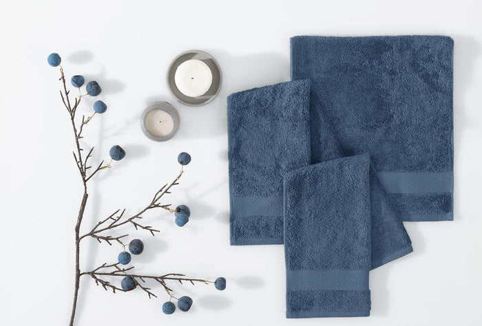 Essentials Navy Gasthanddoek 3-delig 30X50 Cm