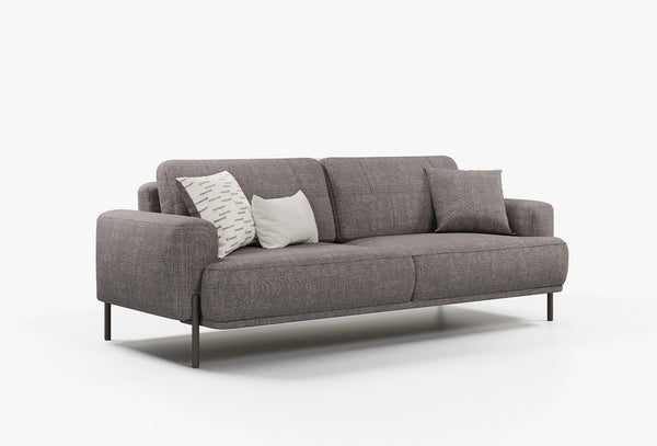 Varena 3-Zitsbank met Slaapfunctie + Fauteuil Linnen geweven 55902 Taupe