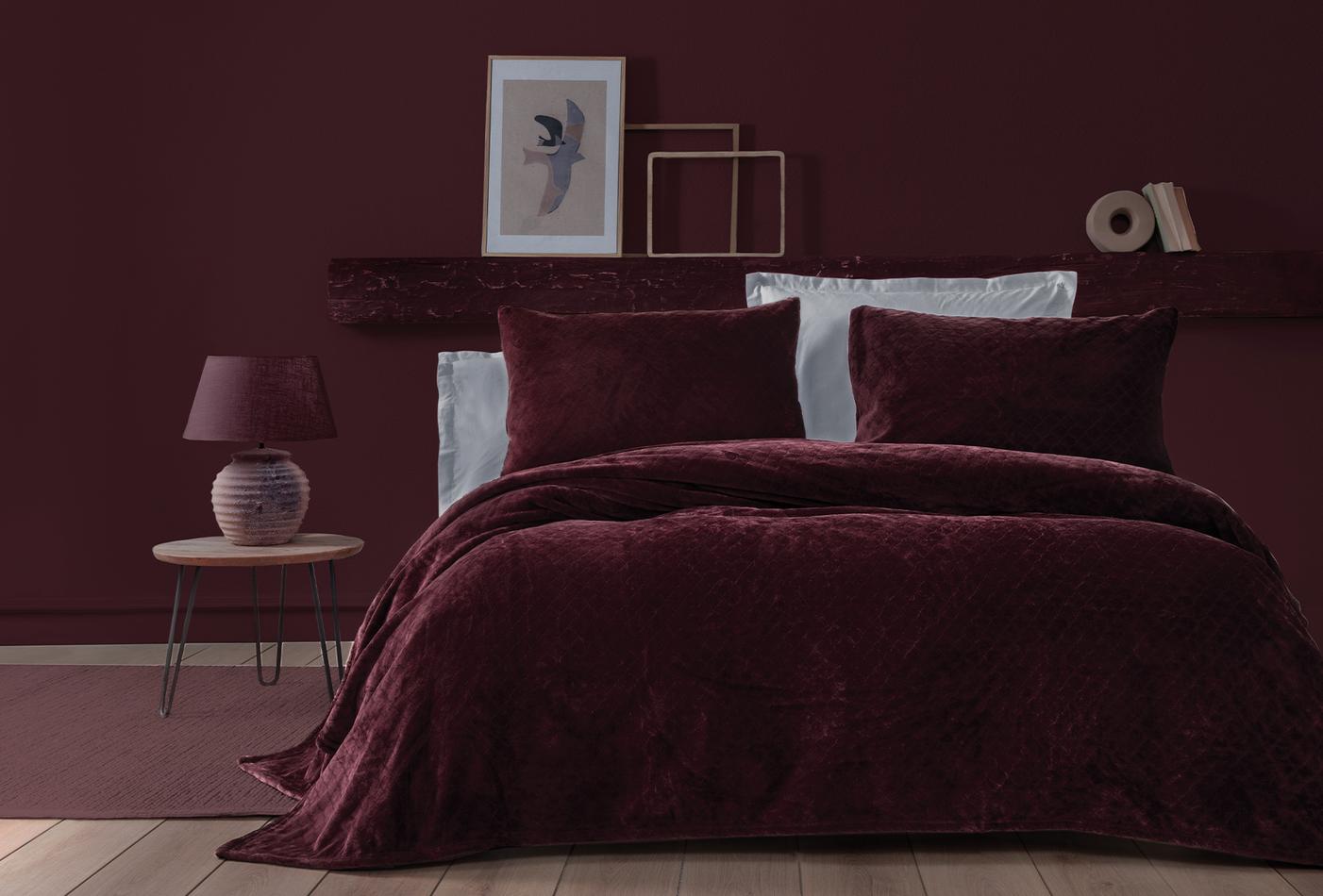 Belly Bordo Bed Sprei Seti - foto 3
