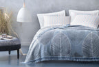 Dona Blauw Eenpersoons Dona Katoenen Deken Blauw