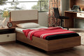Mistral Tiener Bed met hoofdbord 100x200 cm Creme Kunstleer Stof
