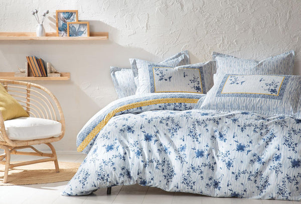 Minella Blauw Dekbedovertrek Seti Eenpersoons
