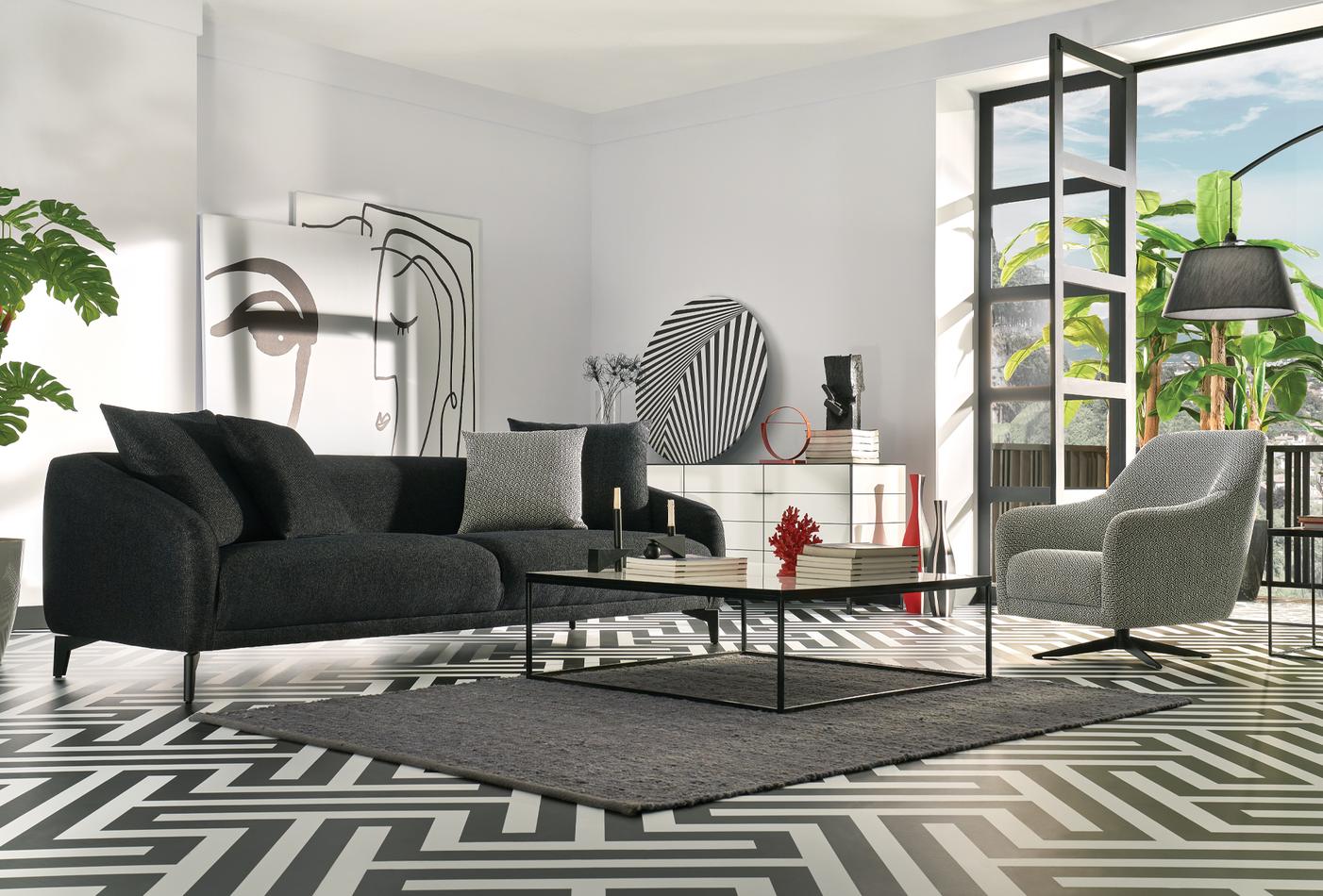 Maison 3-Zitsbank met Slaapfunctie + Fauteuil - foto 4