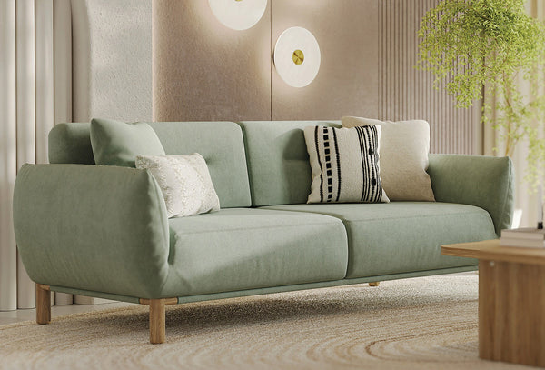 Perge 3-Zitsbank met Slaapfunctie + Fauteuil 70501 Groen