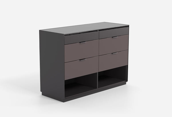 Modena High Gloss Bruin Eiland Ladekast 120X85 Cm