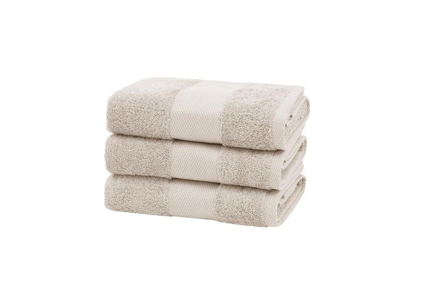 Essentials Beige Hand- & gezichtshanddoekset 3-delig 50X90 Cm