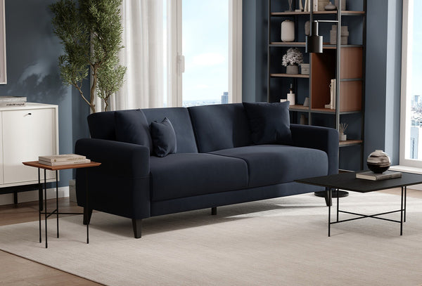 Astera Plus 3-Zitsbank met slaapfunctie Fluweel 10106 Marineblauw