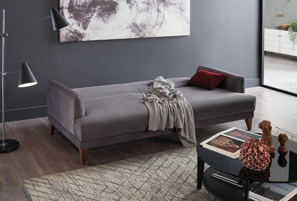 Fiore 3-Zitsbank met slaapfunctie Mohair Melkkleur Bruin - foto 6